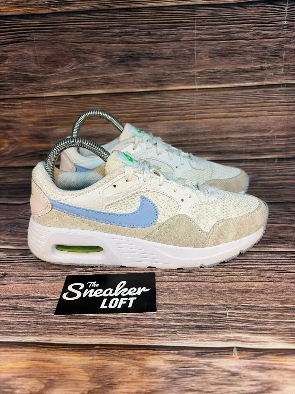 Nike Air Max SC Sneakers Women's White Cobalt‎ Blue Suede Shoes Size 7.5